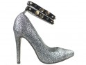 Silver pins with an ankle strap - 1