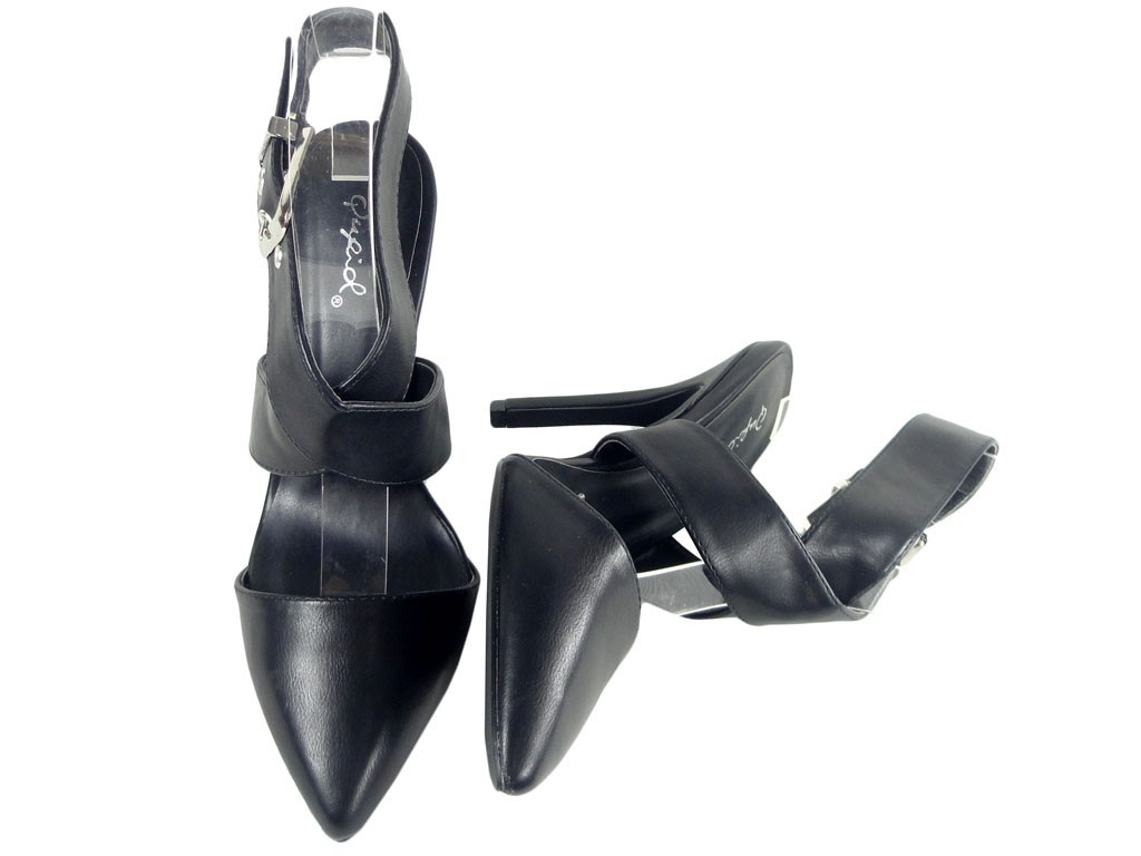 Epingles noires avec éco-clip en cuir - 2