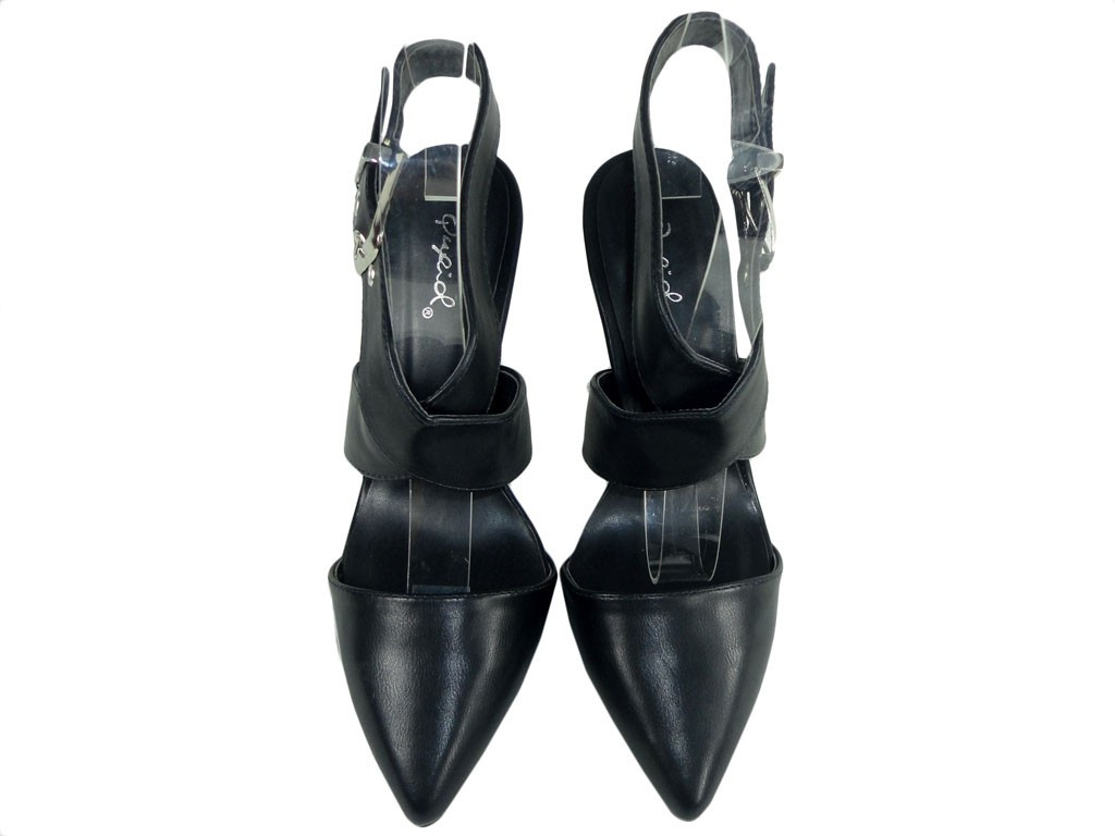 Epingles noires avec éco-clip en cuir - 5