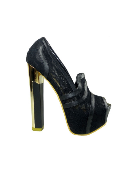 Buty damskie na słupku i platformie - 1