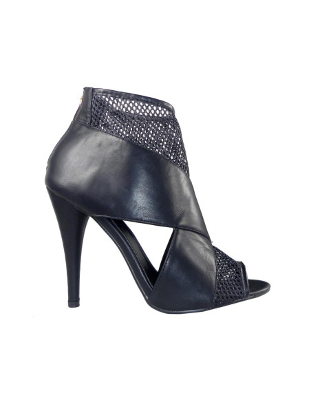 SCHWARZE STIEFELSANDALEN MIT OFFENER SPITZE - 1