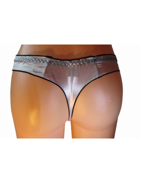 WEIßES NACHTHEMD AUS PUSH-UP-SATIN  - 4