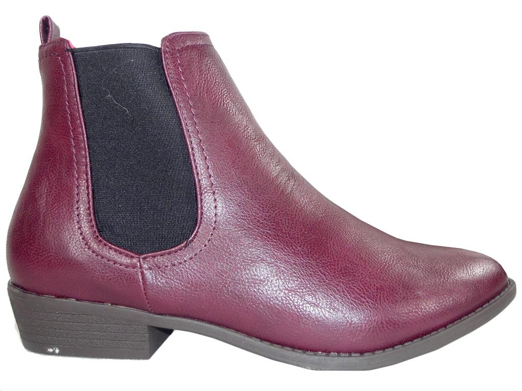 CIZME MAROASE CHERRY BROWN LOW WARMED - 1