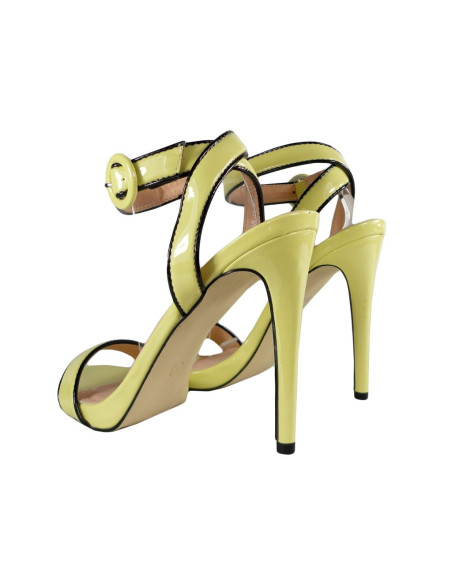 Yellow women's sandals on vice pins - 4