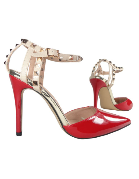 Red pins with ankle strap - 3