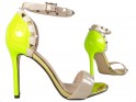 Žlté dámske sandále so zverákom s remienkom - 3