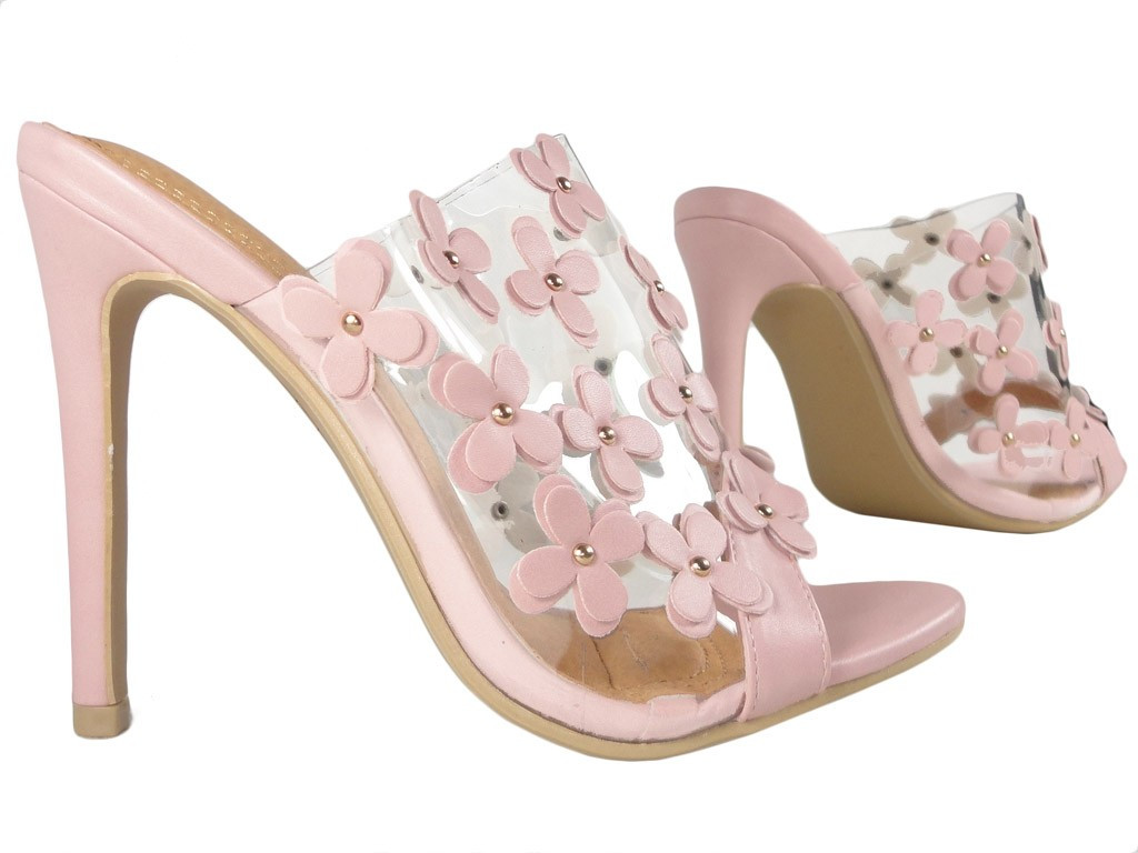 Tong rose vif pour dames, transparent - 3