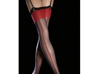 Waistband stockings red cuffs - 2