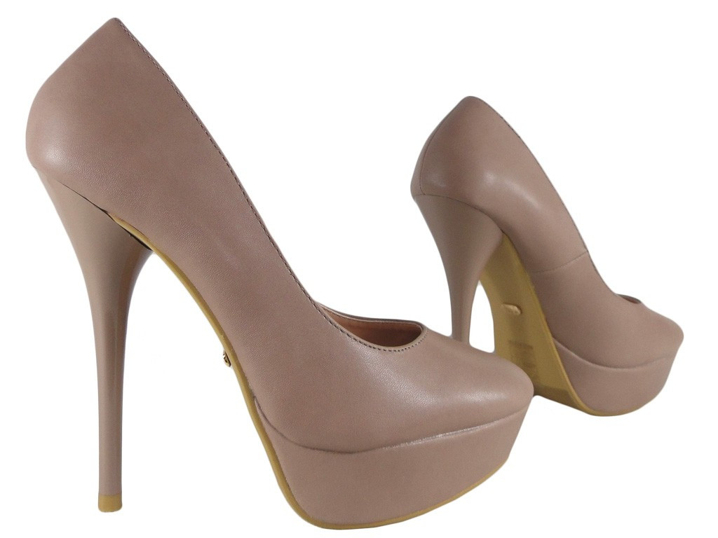 ÉPINGLES SUR LA PLATE-FORME BEIGE NAVETTE KAKI - 3