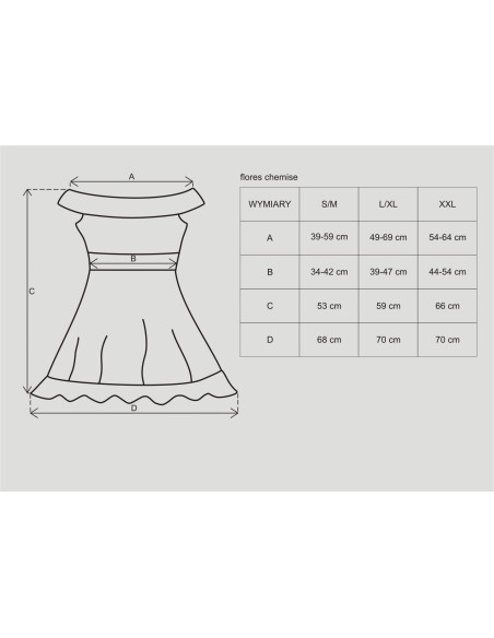Babydoll din dantelă neagră Obsesiv - 4