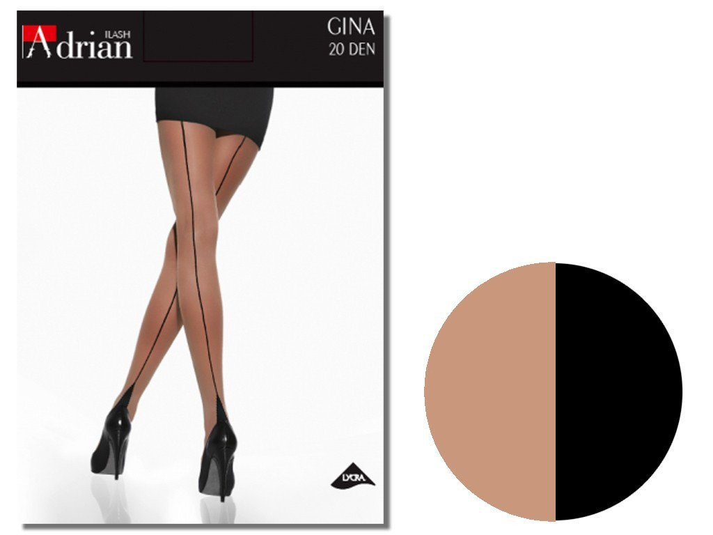 Nahé pančucháče s čiernym švom Gina Adrian - 3