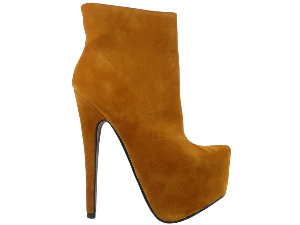 Bottes en daim à talons hauts pour femmes - 1