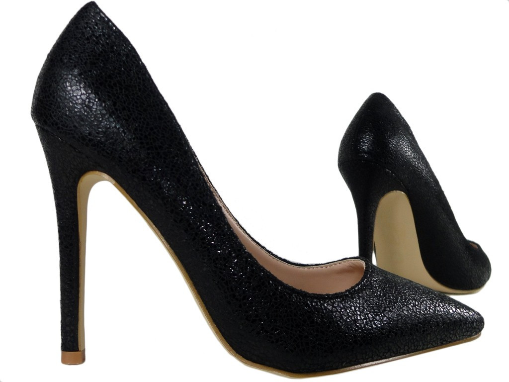 Schwarze High Heels klassische Damenschuhe - 3