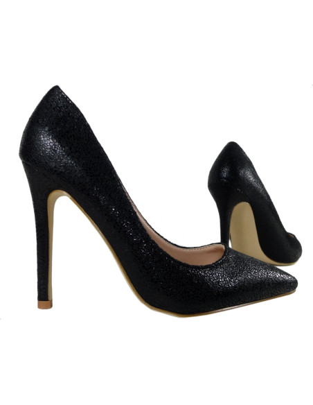 Melni stiletto klasiskie sieviešu apavi - 3