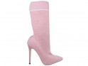 Pink boots pink pins sports sock style - 1