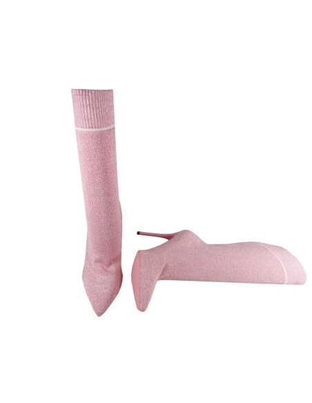 Bottes roses épingles roses style chaussettes de sport - 2