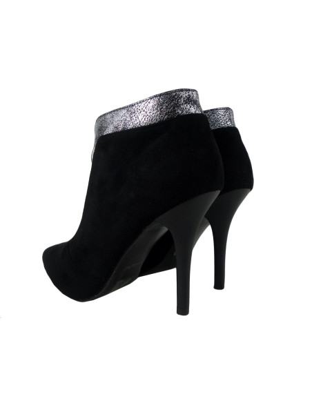 CZARNE ZAMSZOWE BOTKI BUTY DAMSKIE