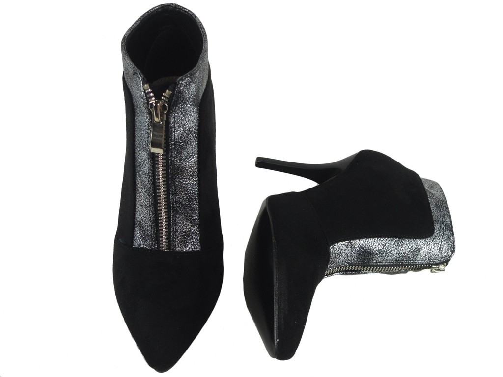 Schwarze Wildlederstiefel Damenschuhe - 2