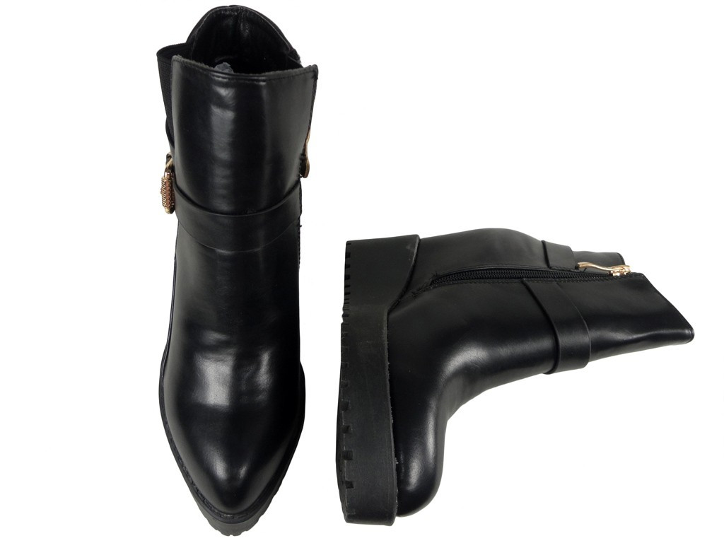 Schwarze Schuhe Damenstiefeletten - 2