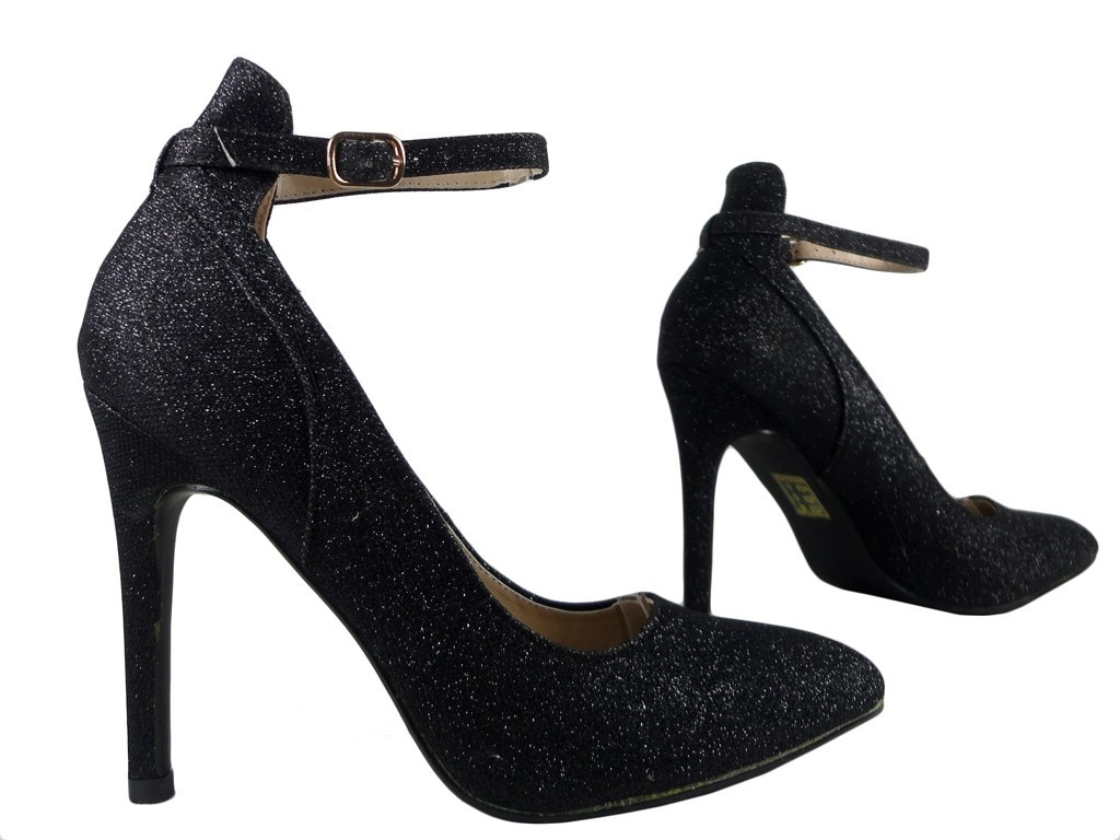 Epingles noires à paillettes pour chaussures - 3