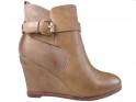 Beige boots on eco-shoes leather - 1