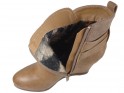 Beige boots on eco-shoes leather - 5