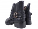 Black low women's boots daggers eco leather - 4