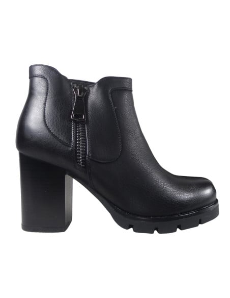 WYSOKIE CZARNE BOTKI DAMSKIE BUTY EKO SKÓRA