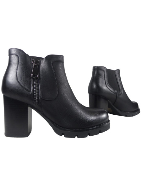 Grandes bottes noires pour femmes en cuir écologique - 3