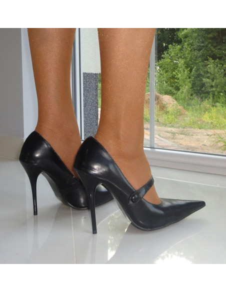 BUTY SZPILKI KLASYCZNE WYSOKIE CZARNE