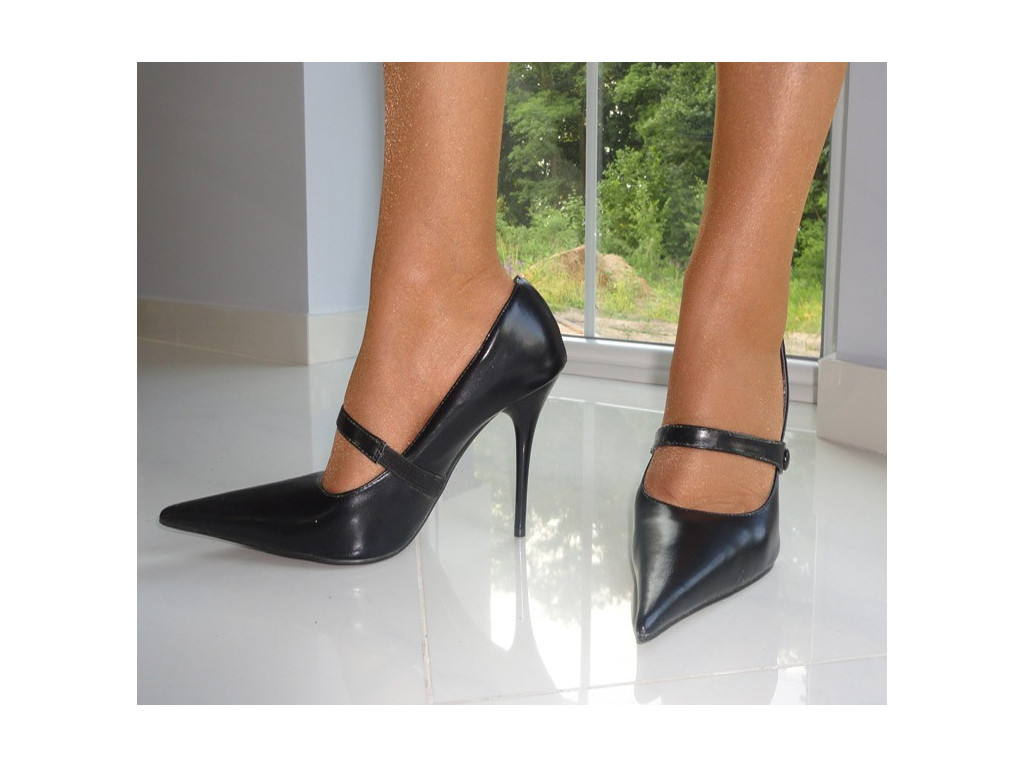BUTY SZPILKI KLASYCZNE WYSOKIE CZARNE
