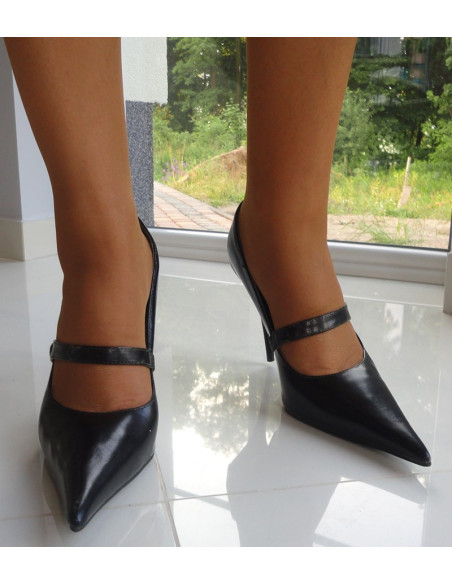 BUTY SZPILKI KLASYCZNE WYSOKIE CZARNE
