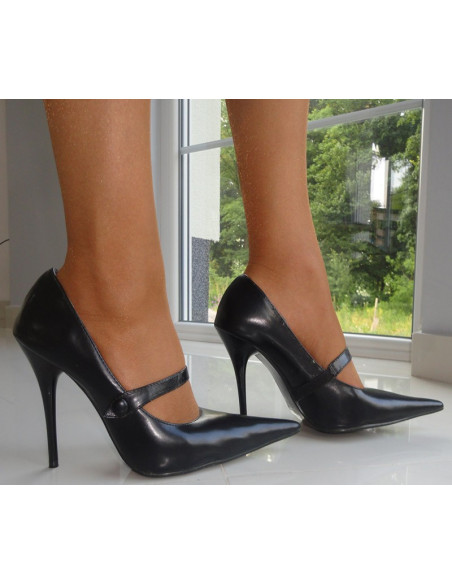 BUTY SZPILKI KLASYCZNE WYSOKIE CZARNE