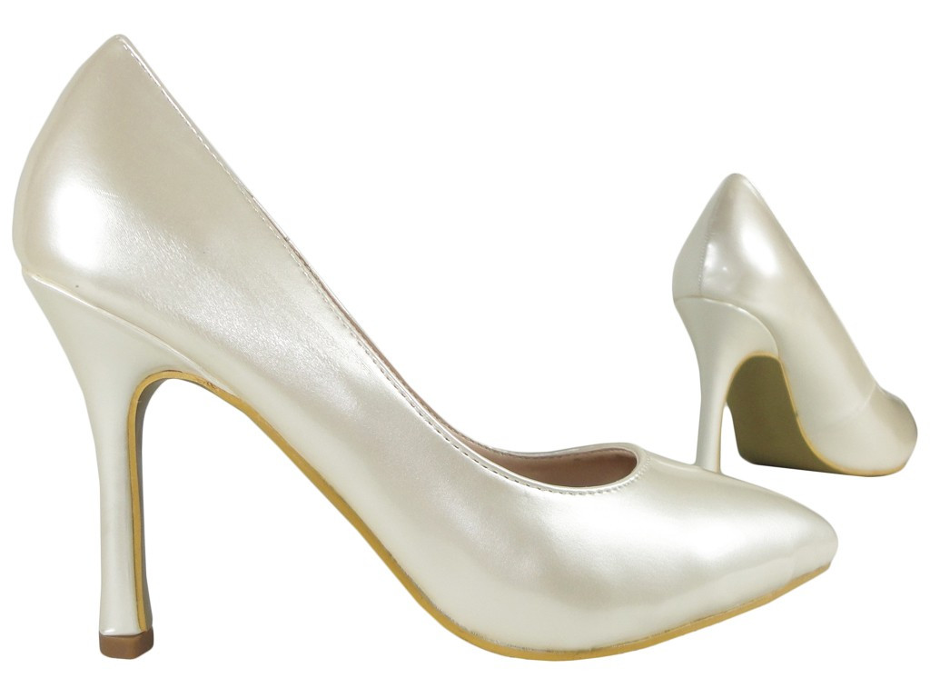 White ecru pearl pins lacquered - 3