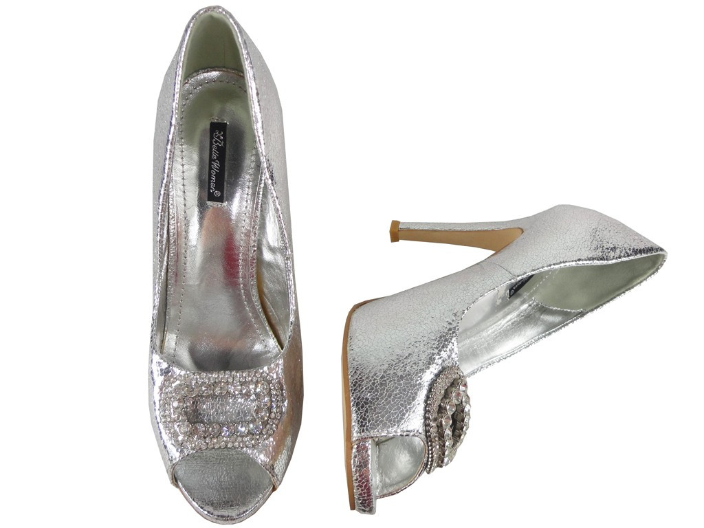 OUTLET SILVER PINS CHAUSSURES POUR DAMES AVEC BROCHE - 2