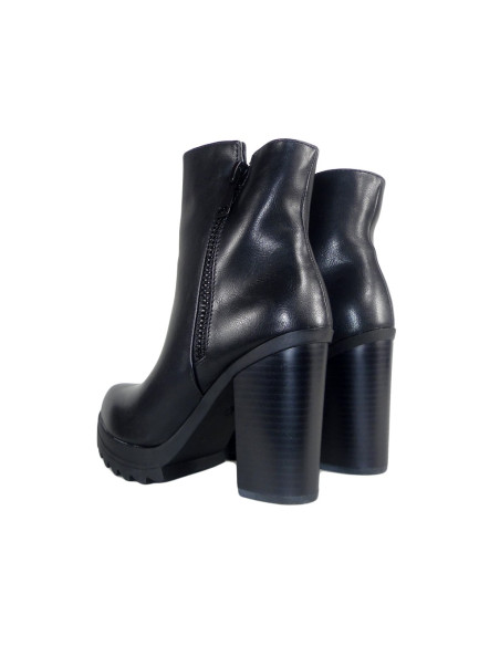Melni siltināti potītes zābaki ar stiletto papēdi - 4