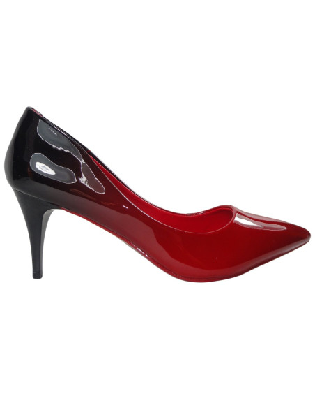 OUTLET BUTY OMBRE MELNI UN SARKANI STILETTOS - 1