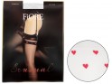Waistband stockings smooth cuffs in Fiore hearts - 4