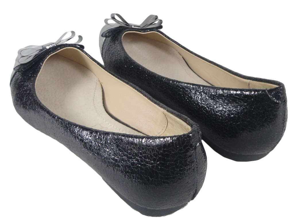ČERNÉ BALLERINY DÁMSKÉ BOTY PLOCHÉ BALLERINY - 3