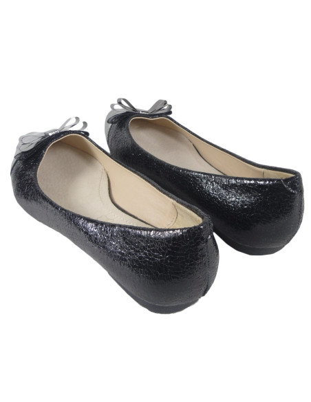 BALERINKI CZARNE BUTY DAMSKIE PŁASKIE BALERINY - 3