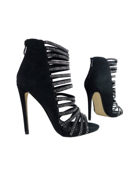 Sandals on a pin with a high upper black - 3