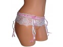 GARTER BELT WHITE WITH PINK - 2