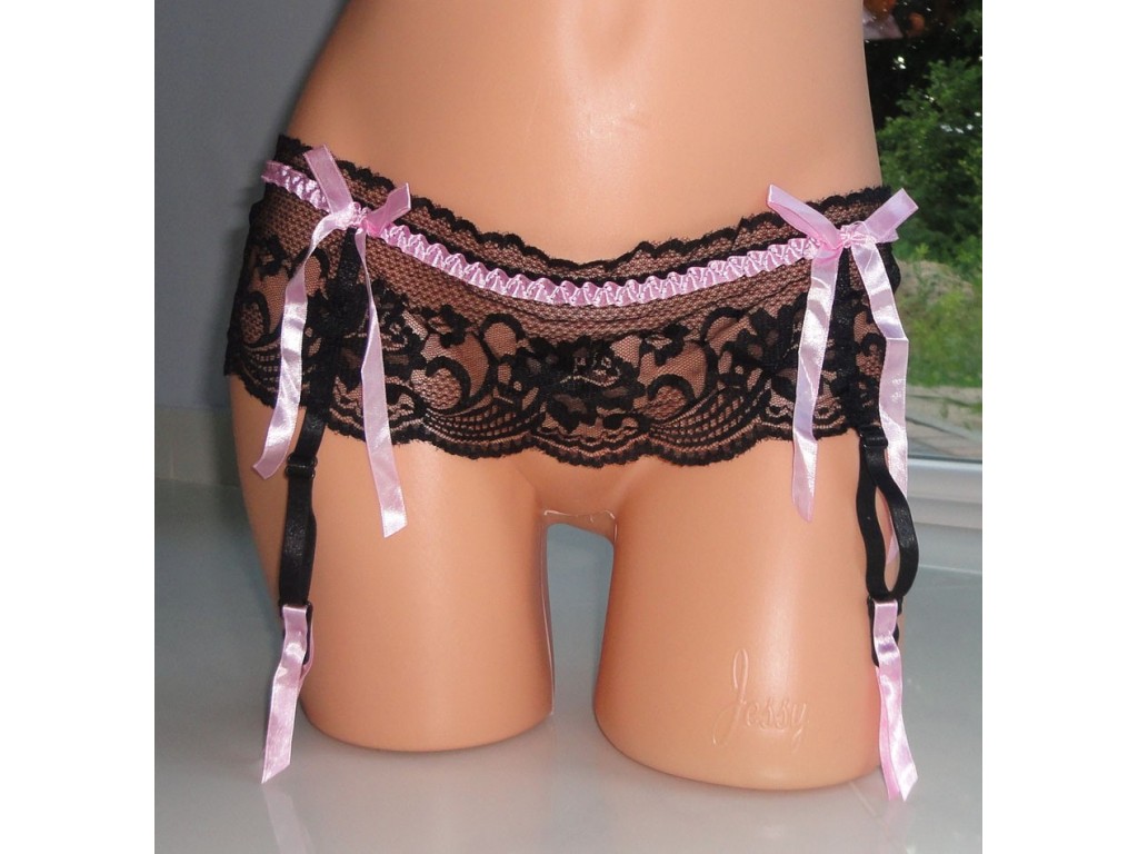 BLACK PINK SEXY GARTER BELT - 1