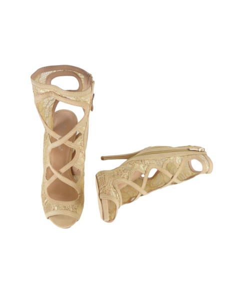 Fleshy sandals for openwork pins at the ankle. - 2