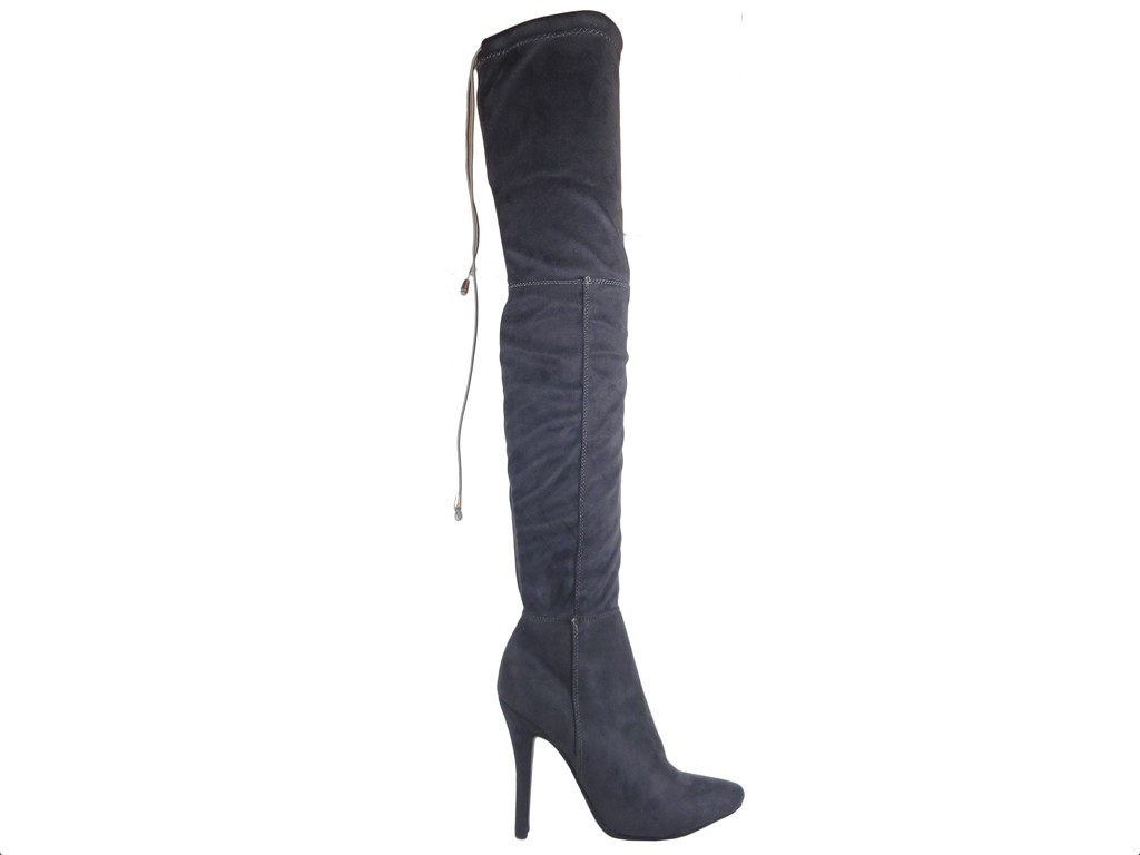 Les cosaques au genou bottes en daim - 1
