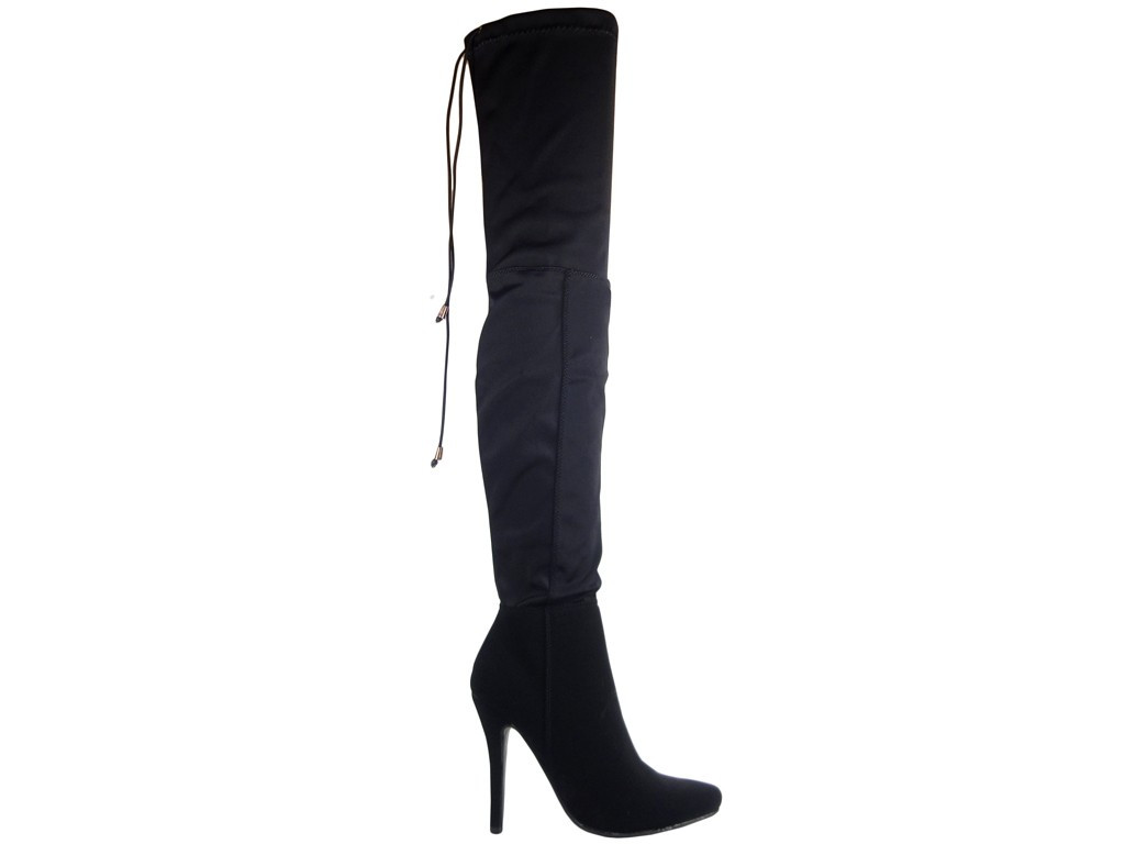 Cossacks behind the knee ladies' shoes with stretch - 1