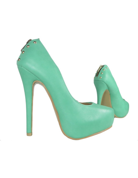 Žali stiletto matiniai platforminiai batai - 3