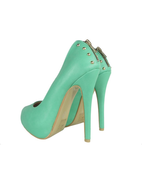Žali stiletto matiniai platforminiai batai - 4
