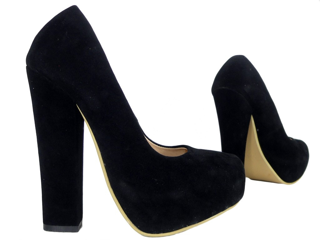 Black pins on the pole suede boots - 3