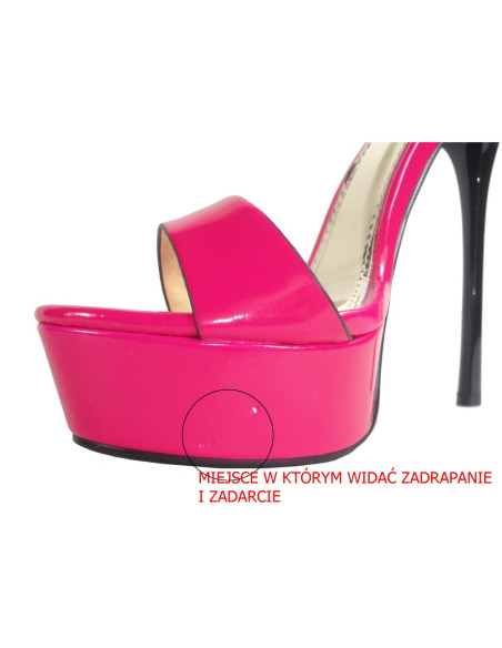 Épinglettes de sortie hautes sandales roses avec lanière - 5